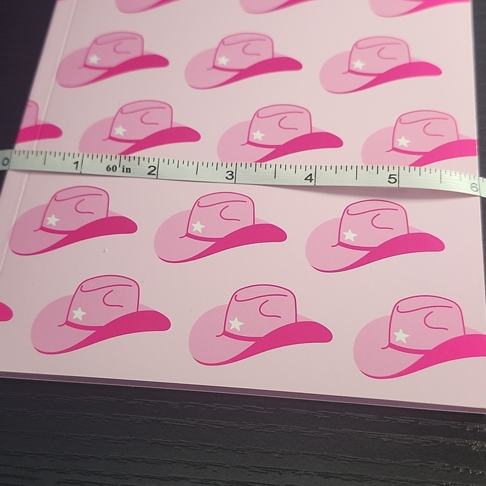 Pink Cowboy Hat Pattern Notebook - Picture 3 of 5